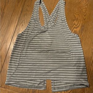 ZYIA Lg Grey Nimbus Spilt back tank